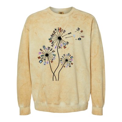 Dandelion Photography For Photographer Camera Colorblast Crewneck Sweatshirt