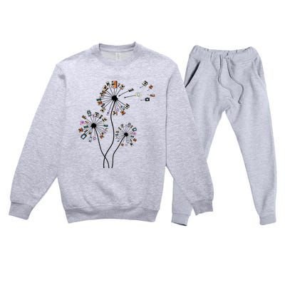 Dandelion Photography For Photographer Camera Premium Crewneck Sweatsuit Set