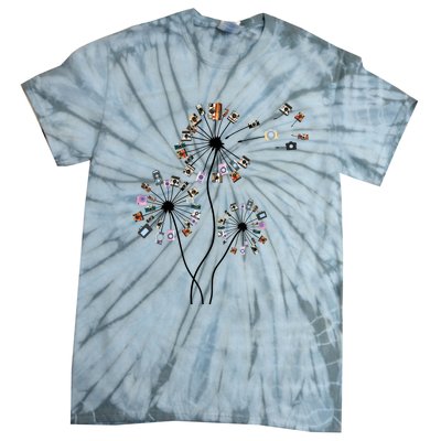 Dandelion Photography For Photographer Camera Tie-Dye T-Shirt