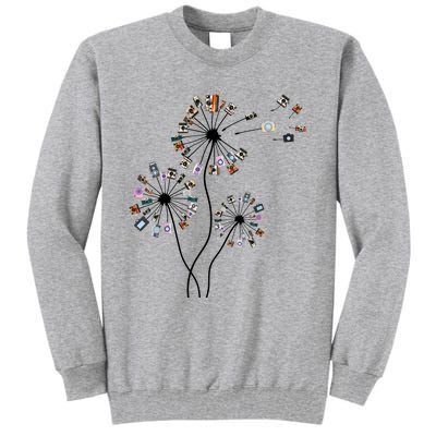 Dandelion Photography For Photographer Camera Tall Sweatshirt