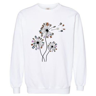 Dandelion Photography For Photographer Camera Garment-Dyed Sweatshirt