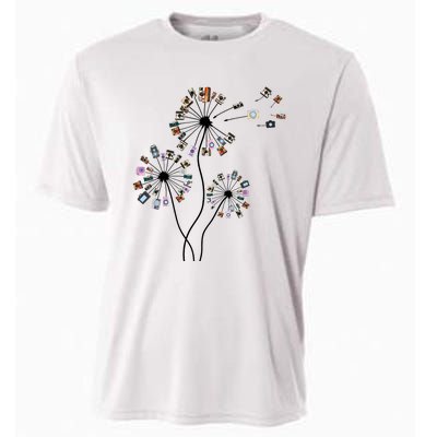 Dandelion Photography For Photographer Camera Cooling Performance Crew T-Shirt