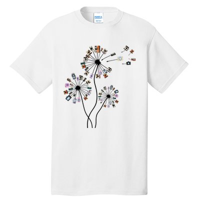 Dandelion Photography For Photographer Camera Tall T-Shirt