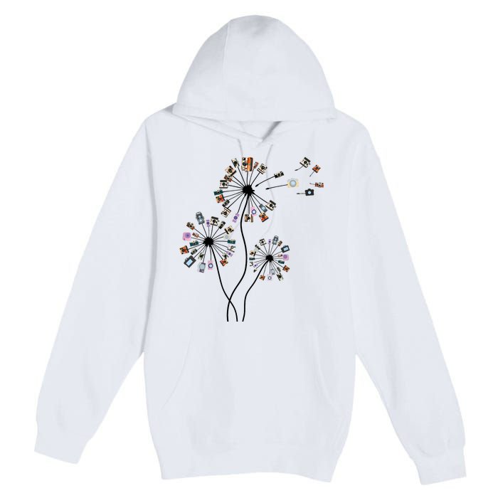 Dandelion Photography For Photographer Camera Premium Pullover Hoodie