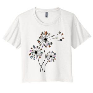 Dandelion Photography For Photographer Camera Women's Crop Top Tee