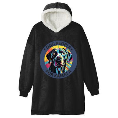 Dog People For Kamala Harris Hooded Wearable Blanket