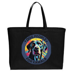 Dog People For Kamala Harris Cotton Canvas Jumbo Tote