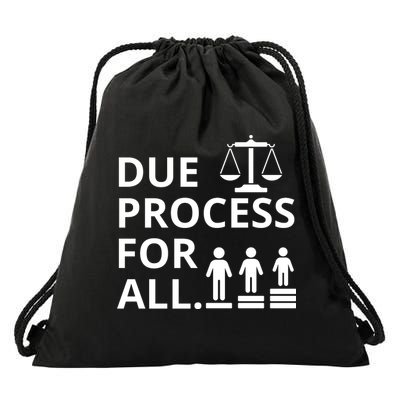 Due Process For All Drawstring Bag