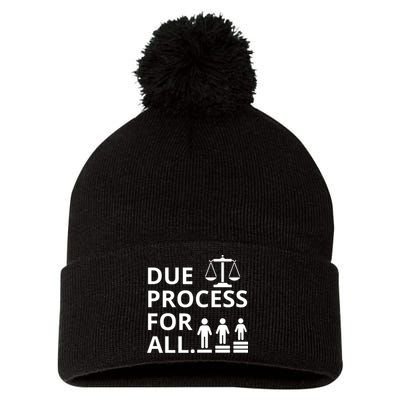 Due Process For All Pom Pom 12in Knit Beanie