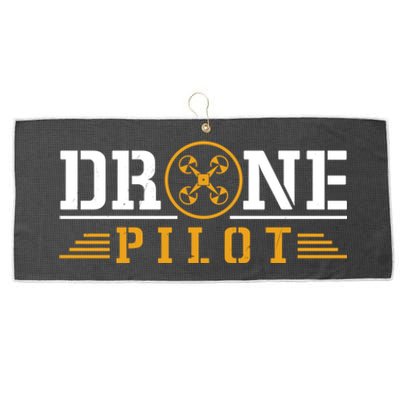 Drone Pilot Funny Quadrotor Drone Pilot Drones Gift Large Microfiber Waffle Golf Towel