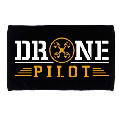 Drone Pilot Funny Quadrotor Drone Pilot Drones Gift Microfiber Hand Towel