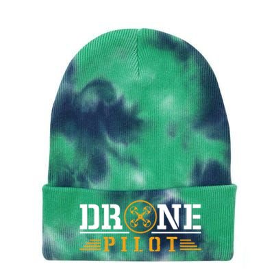 Drone Pilot Funny Quadrotor Drone Pilot Drones Gift Tie Dye 12in Knit Beanie