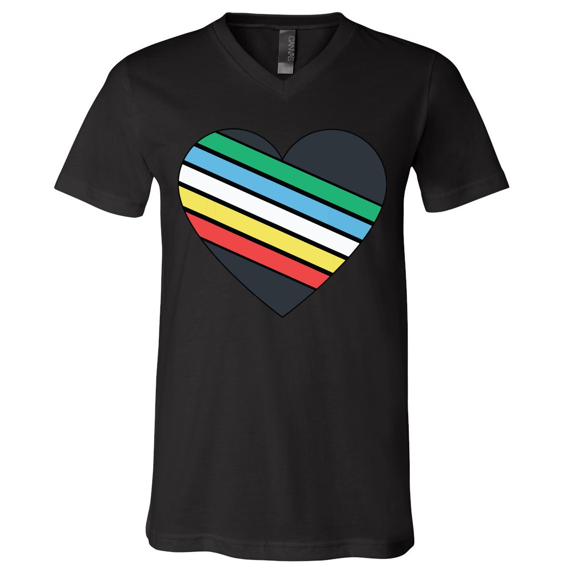 Disability Pride Flag July Disabled Pride Month Awareness V-Neck T-Shirt