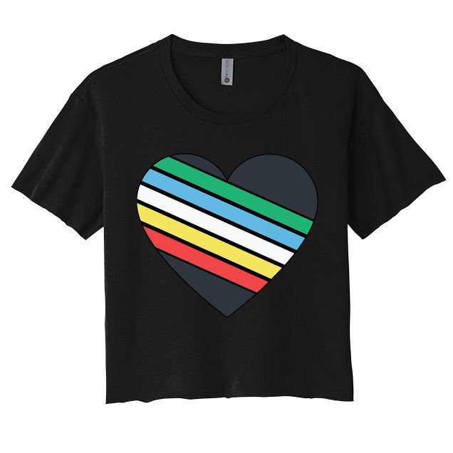 Disability Pride Flag July Disabled Pride Month Awareness Women's Crop Top Tee