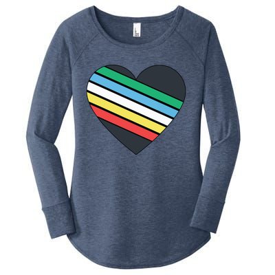 Disability Pride Flag July Disabled Pride Month Awareness Women's Perfect Tri Tunic Long Sleeve Shirt