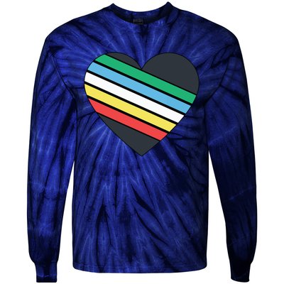 Disability Pride Flag July Disabled Pride Month Awareness Tie-Dye Long Sleeve Shirt