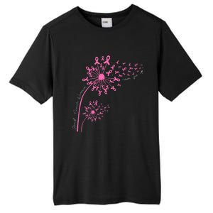 Dandelion Pink Flower Ribbon Breast Cancer Awareness 's Tall Fusion ChromaSoft Performance T-Shirt