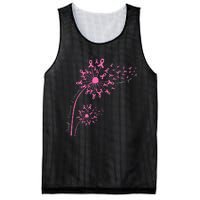 Dandelion Pink Flower Ribbon Breast Cancer Awareness 's Mesh Reversible Basketball Jersey Tank