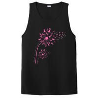 Dandelion Pink Flower Ribbon Breast Cancer Awareness 's PosiCharge Competitor Tank