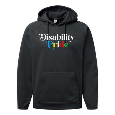 Disability Pride Flag July Disabled Pride Month Awareness Performance Fleece Hoodie