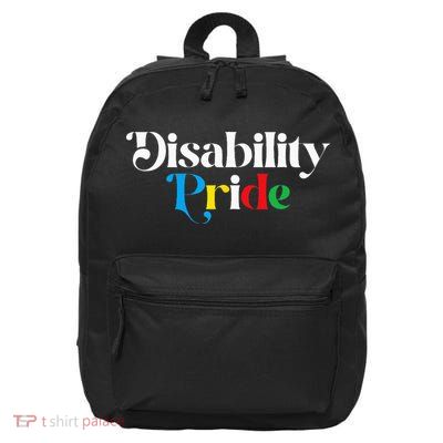 Disability Pride Flag July Disabled Pride Month Awareness 16 in Basic Backpack