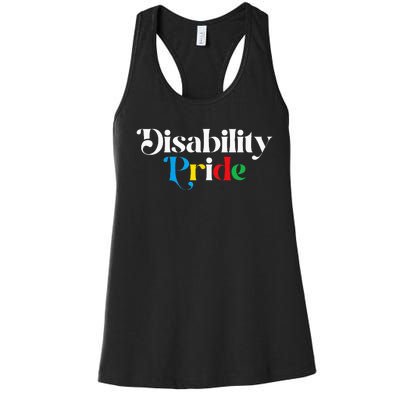 Disability Pride Flag July Disabled Pride Month Awareness Women's Racerback Tank