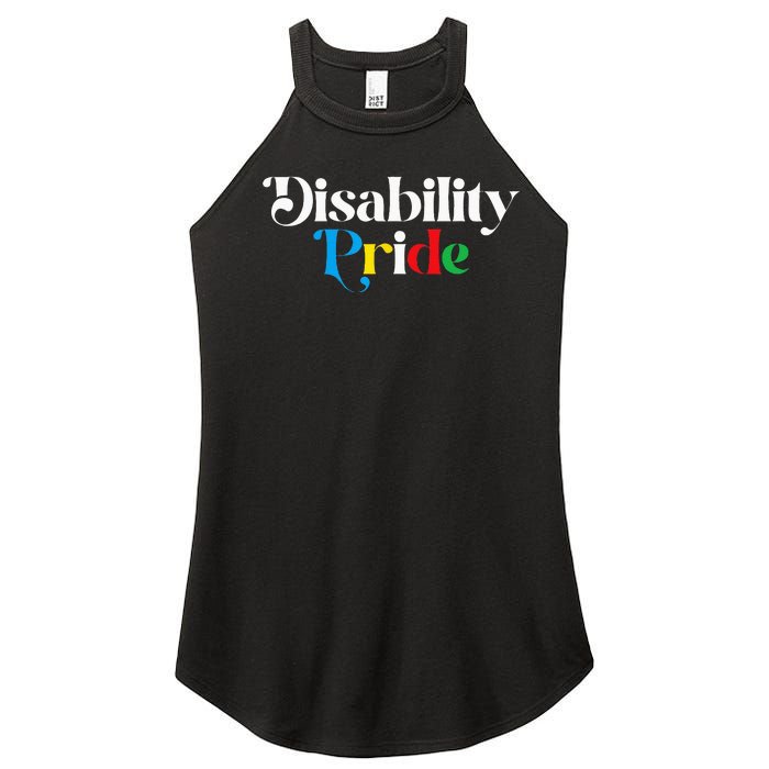 Disability Pride Flag July Disabled Pride Month Awareness Women’s Perfect Tri Rocker Tank