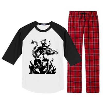 Devil Playing Fiddle Raglan Sleeve Pajama Set