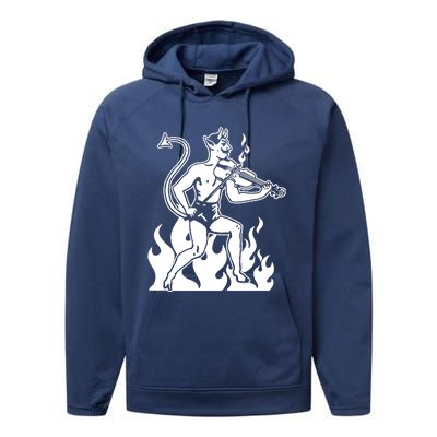 Devil Playing Fiddle Performance Fleece Hoodie