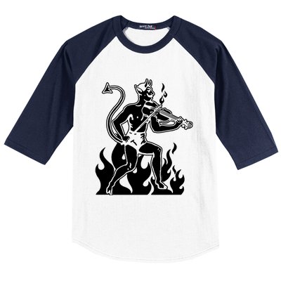 Devil Playing Fiddle Baseball Sleeve Shirt