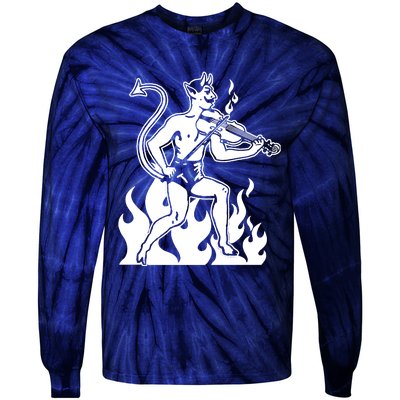 Devil Playing Fiddle Tie-Dye Long Sleeve Shirt