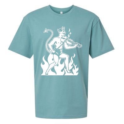 Devil Playing Fiddle Sueded Cloud Jersey T-Shirt