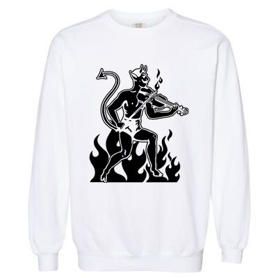 Devil Playing Fiddle Garment-Dyed Sweatshirt