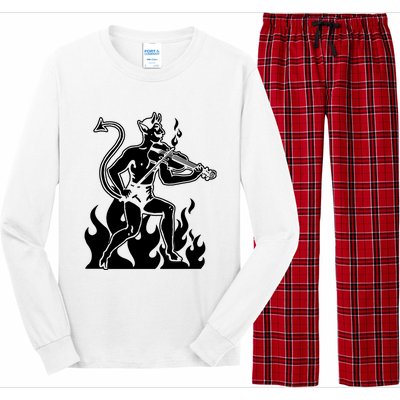 Devil Playing Fiddle Long Sleeve Pajama Set