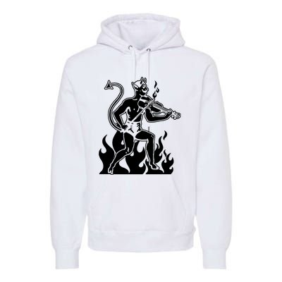 Devil Playing Fiddle Premium Hoodie