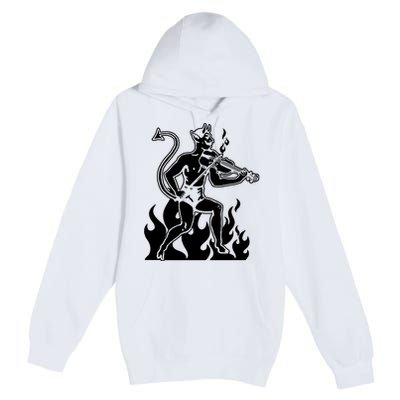 Devil Playing Fiddle Premium Pullover Hoodie