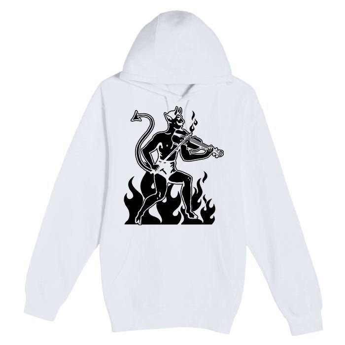 Devil Playing Fiddle Premium Pullover Hoodie