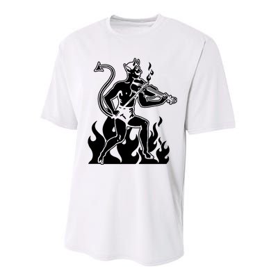 Devil Playing Fiddle Performance Sprint T-Shirt