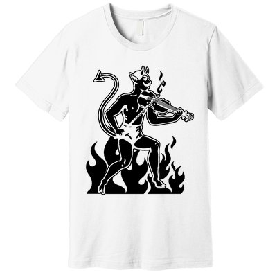 Devil Playing Fiddle Premium T-Shirt