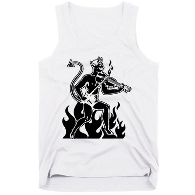 Devil Playing Fiddle Tank Top