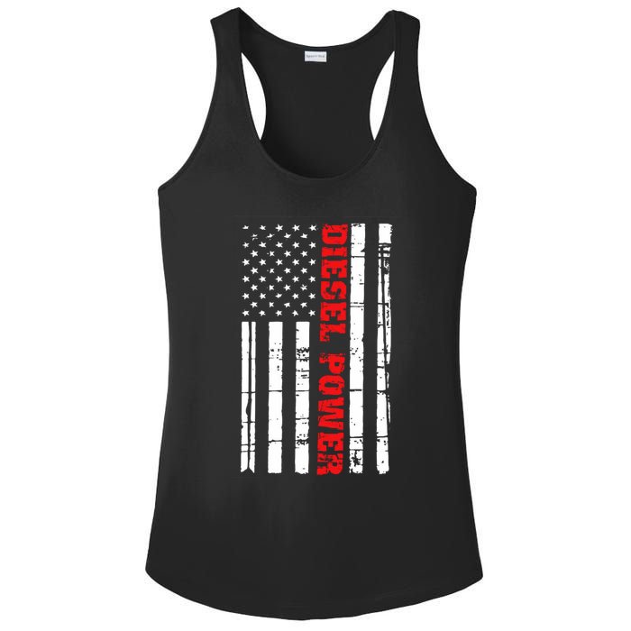 Diesel Power Flag Gift Truck Turbo Brothers Mechanic Ladies PosiCharge Competitor Racerback Tank