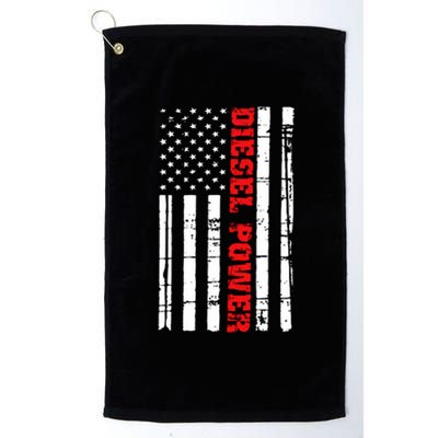 Diesel Power Flag Gift Truck Turbo Brothers Mechanic Platinum Collection Golf Towel