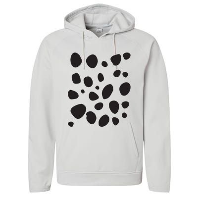 Dalmatian Pattern For Dalmatian Lover Dalmatian Print Performance Fleece Hoodie