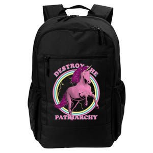 Destroy Patriarchy Feminism Unicorn Feminist Empowered Daily Commute Backpack