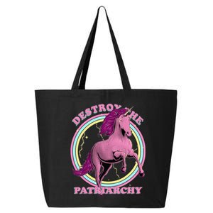 Destroy Patriarchy Feminism Unicorn Feminist Empowered 25L Jumbo Tote