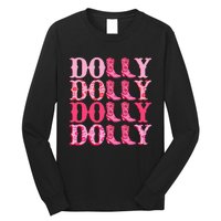 Dolly Personalize First Name Groovy Cowboy Boots Long Sleeve Shirt