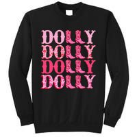 Dolly Personalize First Name Groovy Cowboy Boots Sweatshirt