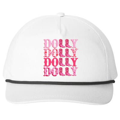 Dolly Personalize First Name Groovy Cowboy Boots Snapback Five-Panel Rope Hat