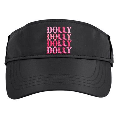 Dolly Personalize First Name Groovy Cowboy Boots Adult Drive Performance Visor