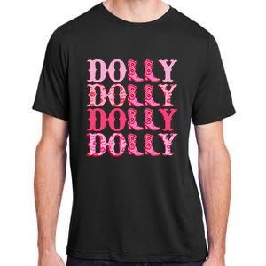 Dolly Personalize First Name Groovy Cowboy Boots Adult ChromaSoft Performance T-Shirt